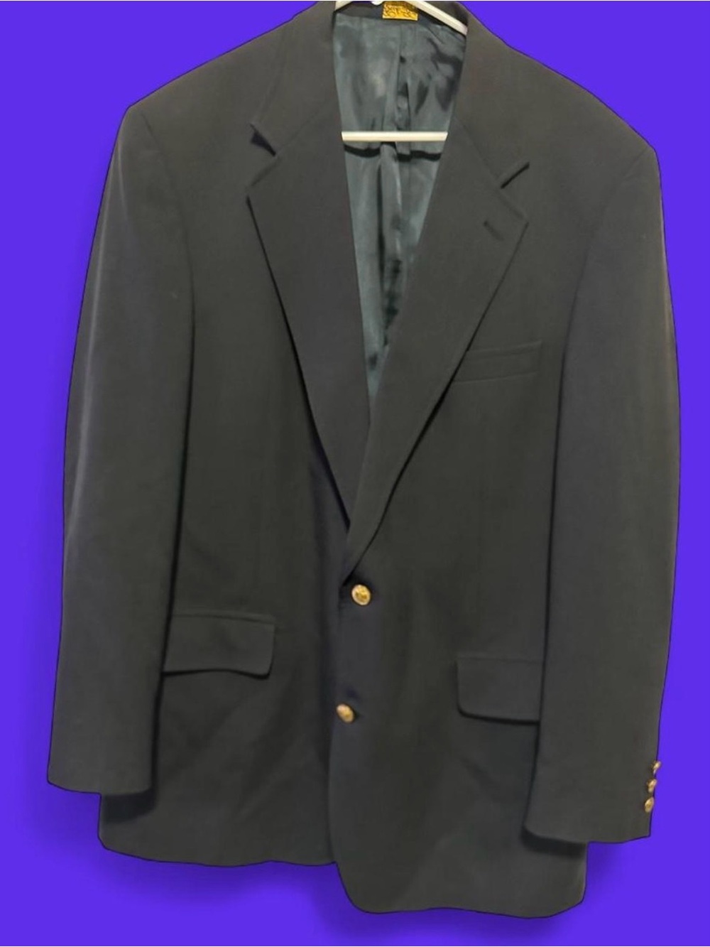 Vintage Brooks Brothers Navy Wool Blazer 44L